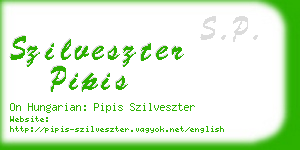 szilveszter pipis business card